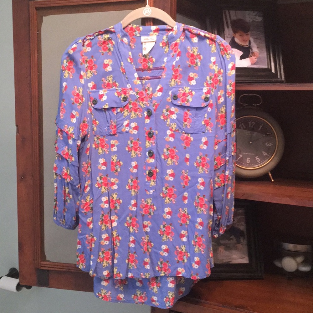 Matilda Jane XS floral shirt VGUC